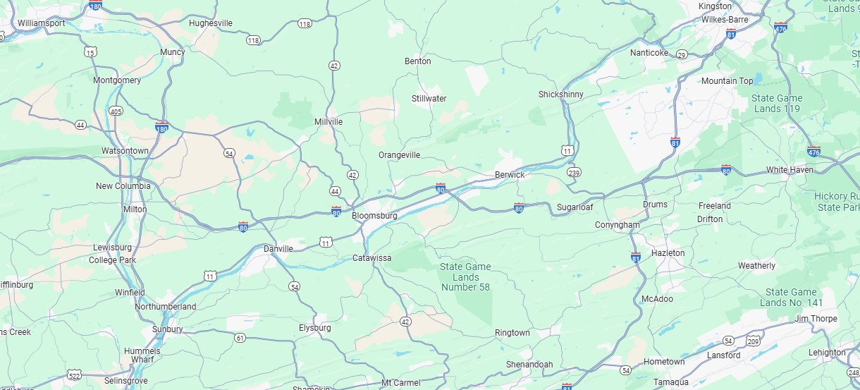 We handle Northeast and Central Pennsylvania